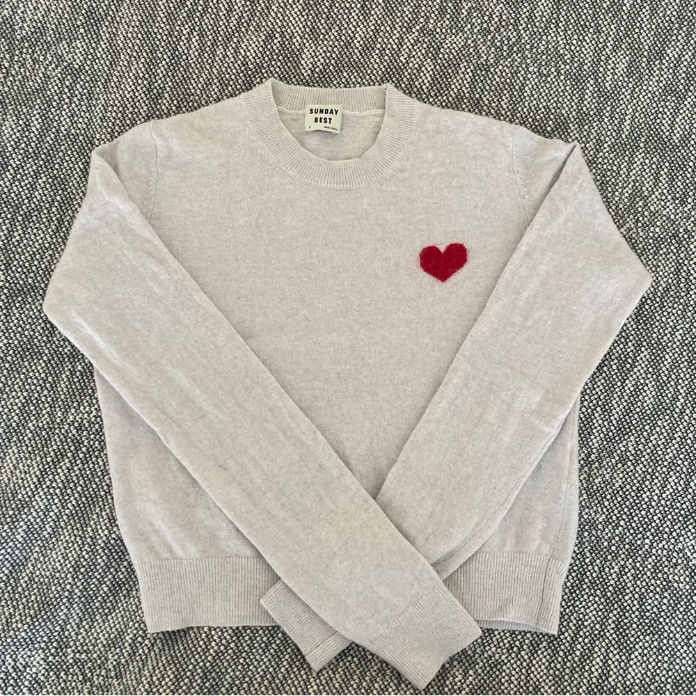 Sunday Best Cropped Heart Sweater